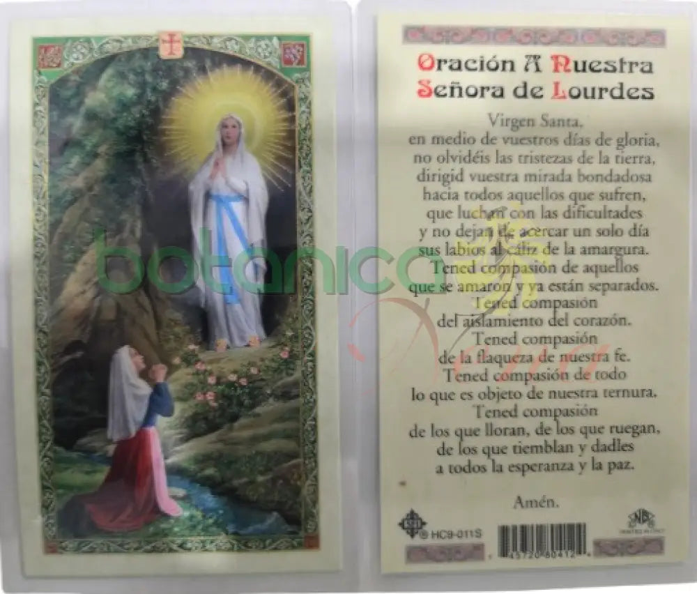 Oracion a Nuestra Senora de Lourdes