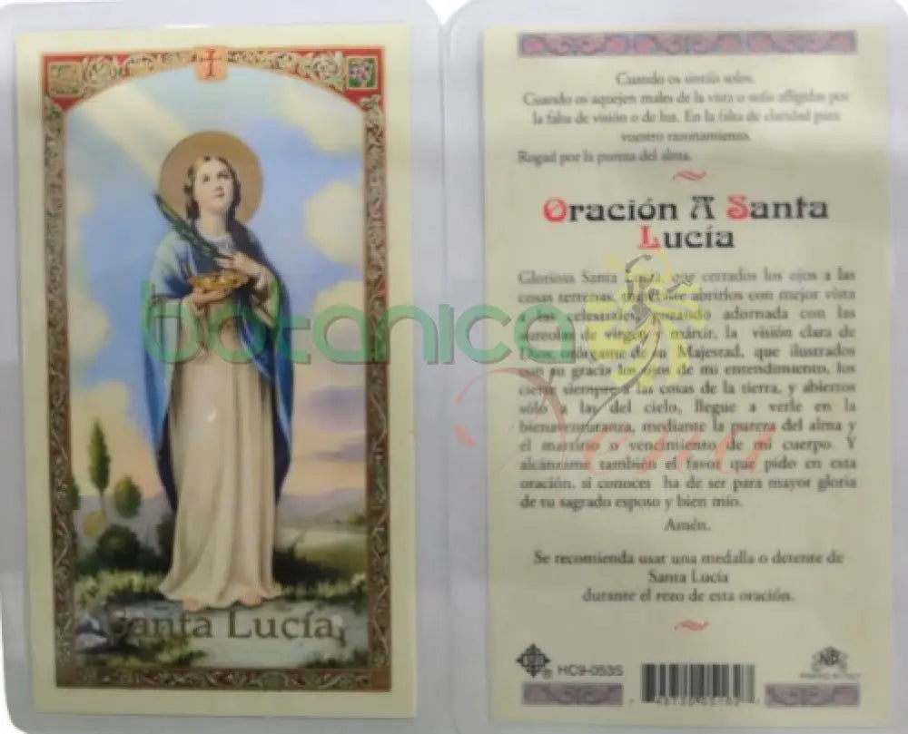Oracion Santa Lucia