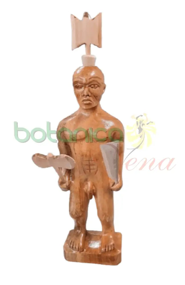 Oshe Shango 16"Alto X 4"Ancho Tallado en Cedro - Botanica Nena