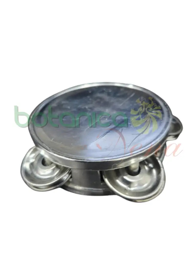 Pandereta y Sonajeros Pandereta Redonda plateada 3’’Wx1’’H