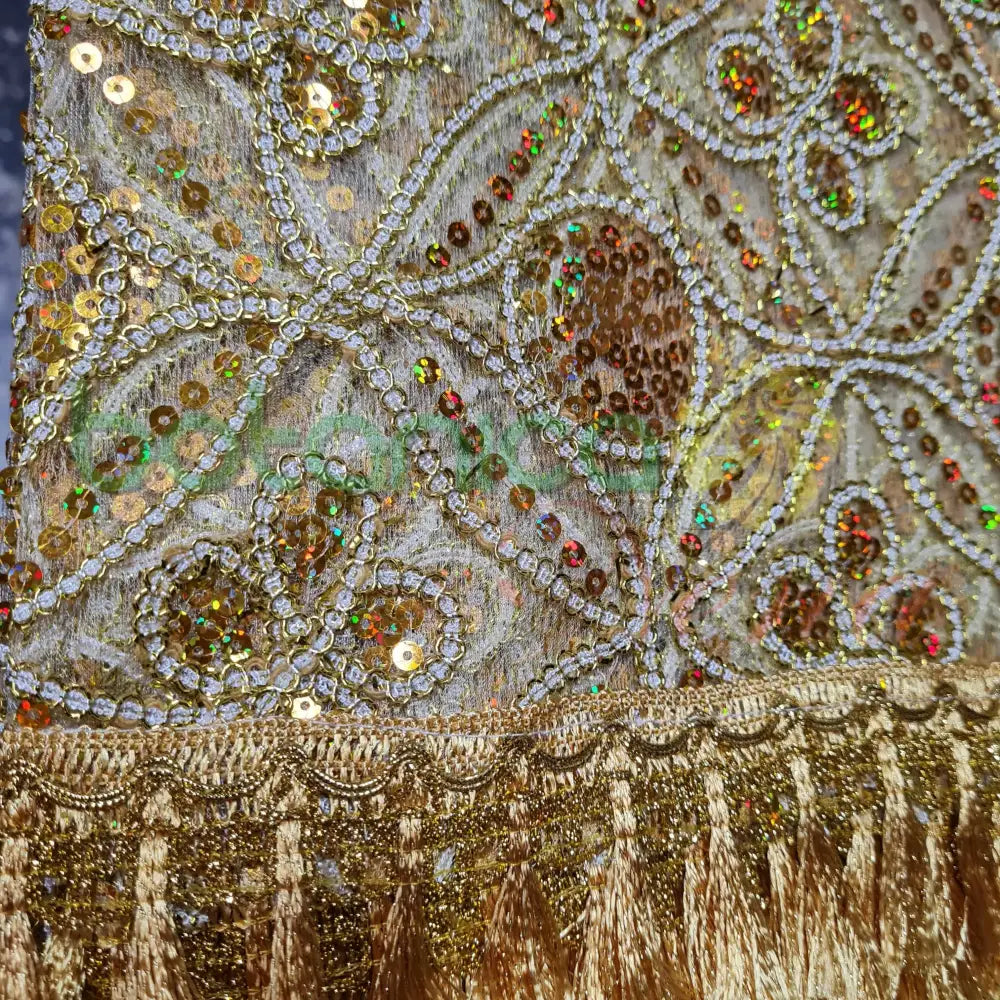 Pañuelo bordado y con lentejuelas para Santos #25 - Botanica Nena