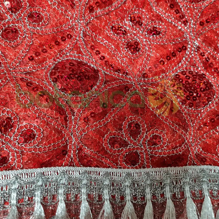 Pañuelo bordado y con lentejuelas para Santos #25 - Botanica Nena