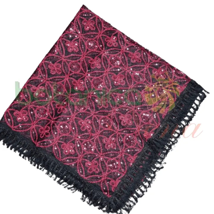 Pañuelo bordado y con lentejuelas para Santos #25 - Botanica Nena