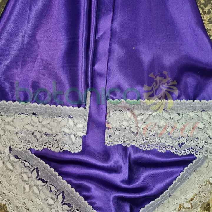 Pañuelo liso con borde en encaje #18 - Botanica Nena