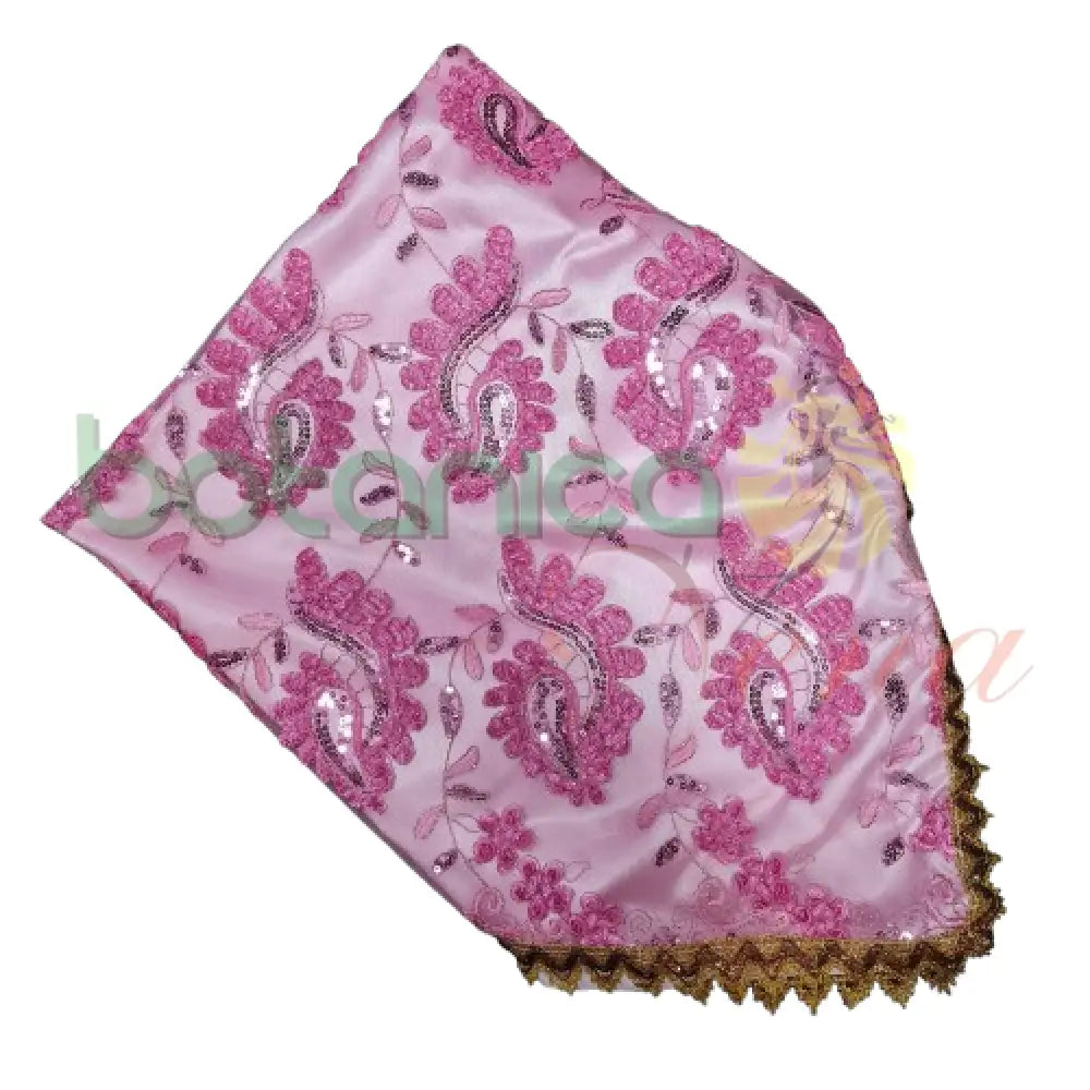 Pañuelo para Santos con forro y bordado en brillantes #45 - Botanica Nena