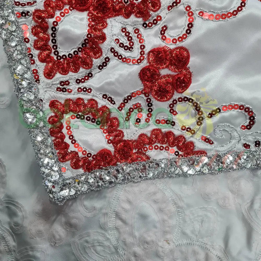 Pañuelo para Santos con forro y bordado en relieve y con brillantes #69 - Botanica Nena