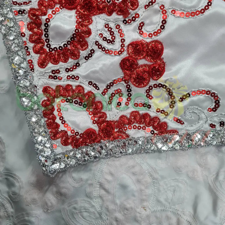 Pañuelo para Santos con forro y bordado en relieve y con brillantes #69 - Botanica Nena