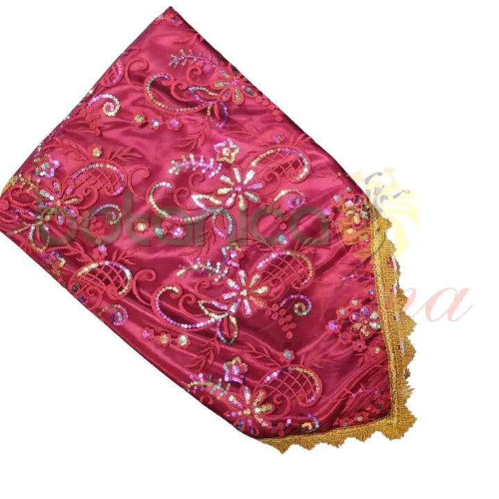 Pañuelo para Santos con forro y bordado en relieve y con brillantes #69 - Botanica Nena