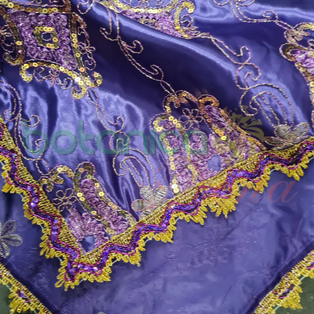 Pañuelo para Santos con forro y bordado en relieve y con brillantes #69 - Botanica Nena