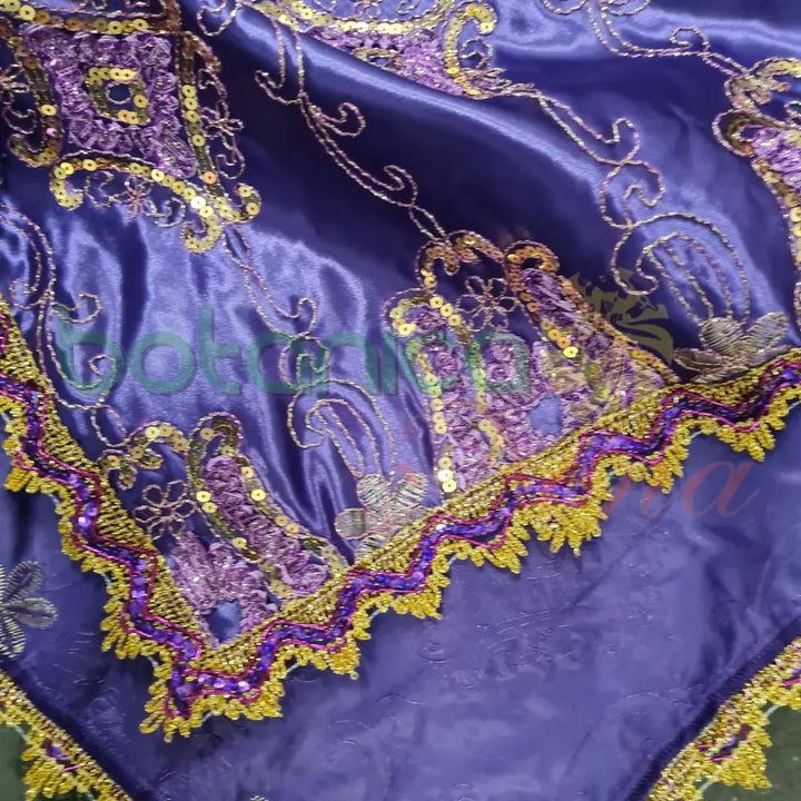 Pañuelo para Santos con forro y bordado en relieve y con brillantes #69 - Botanica Nena