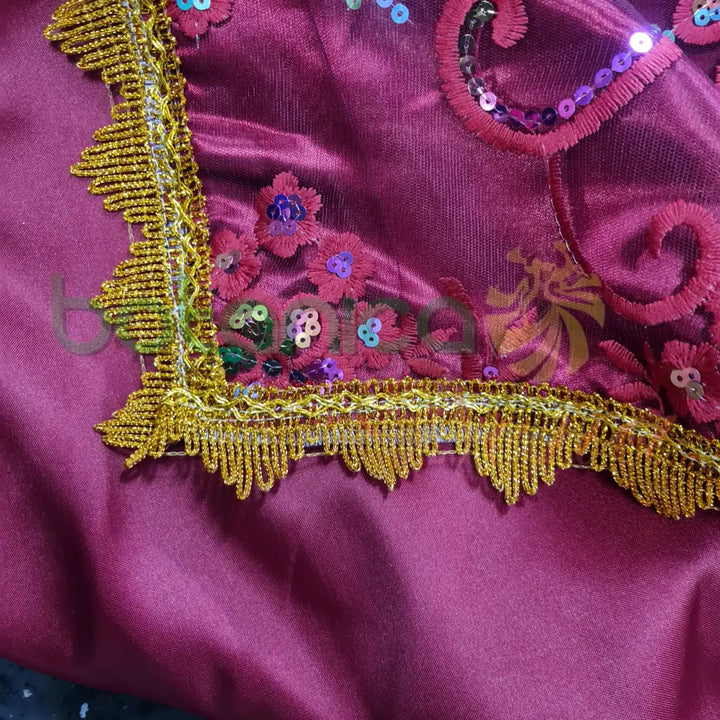 Pañuelo para Santos con forro y bordado en relieve y con brillantes #69 - Botanica Nena