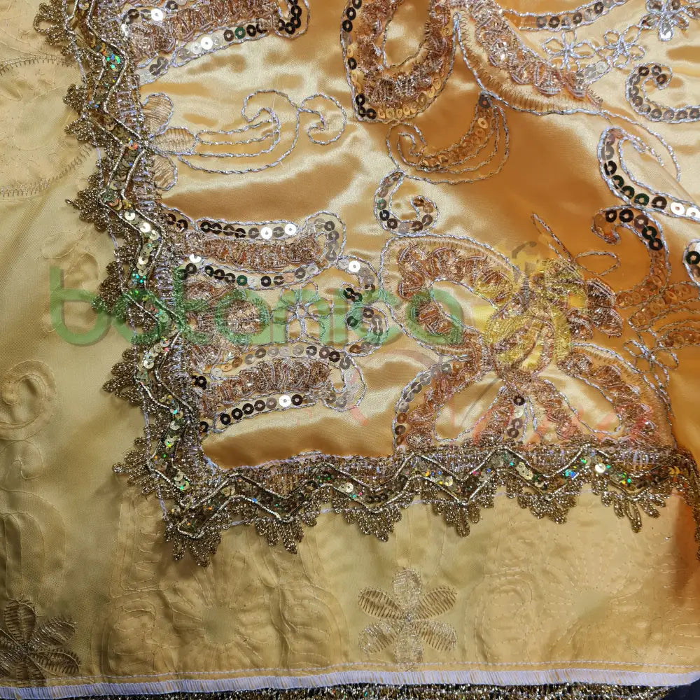 Pañuelo para Santos con forro y bordado en relieve y con brillantes #69 - Botanica Nena