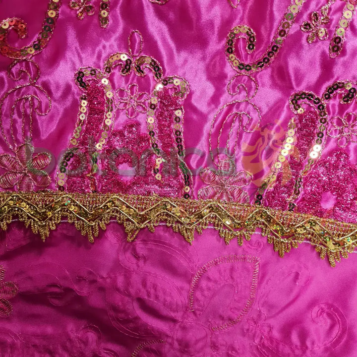 Pañuelo para Santos con forro y bordado en relieve y con brillantes #69 - Botanica Nena