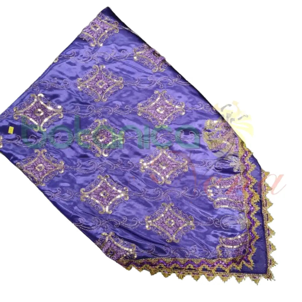 Pañuelo para Santos con forro y bordado en relieve y con brillantes #69 - Botanica Nena