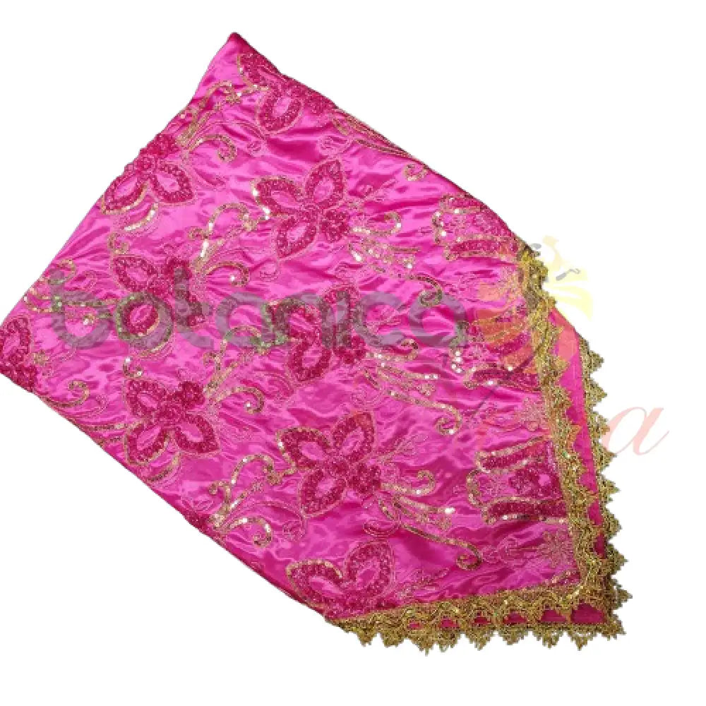 Pañuelo para Santos con forro y bordado en relieve y con brillantes #69 - Botanica Nena