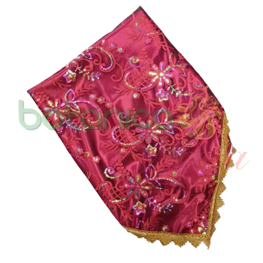 Pañuelo para Santos con forro y bordado en relieve y con brillantes #69 - Botanica Nena