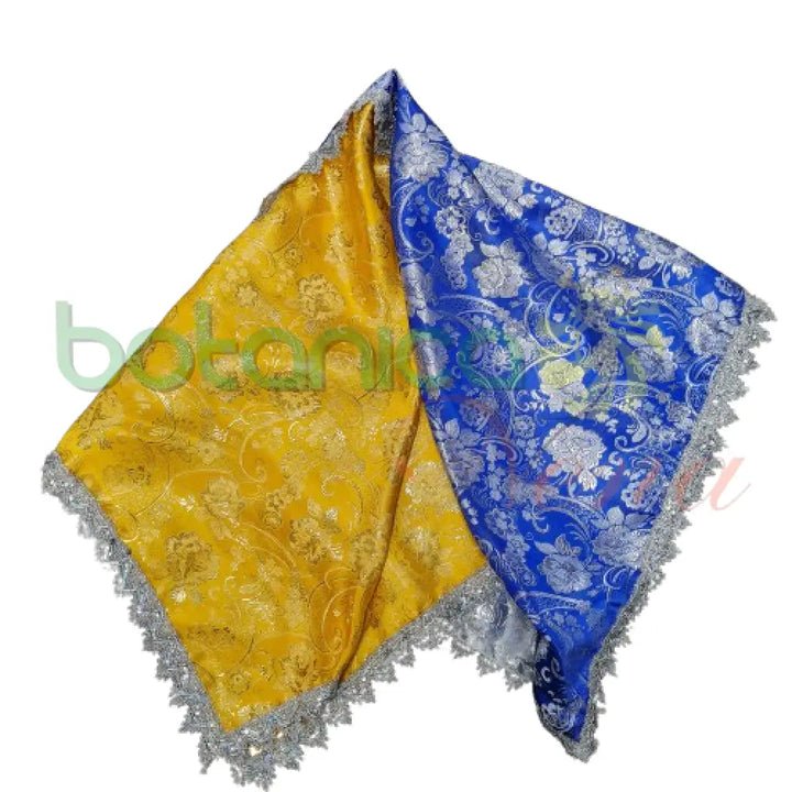 Pañuelo para Santos con impresiones doradas de flores #35 - Botanica Nena