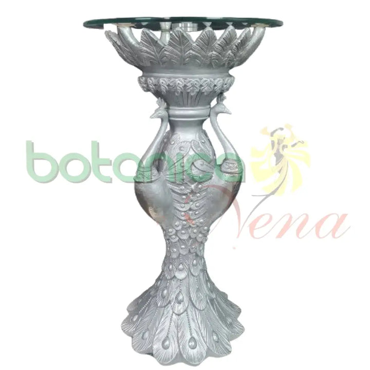 Pedestal / Base 3 Pavos Reales Plateado