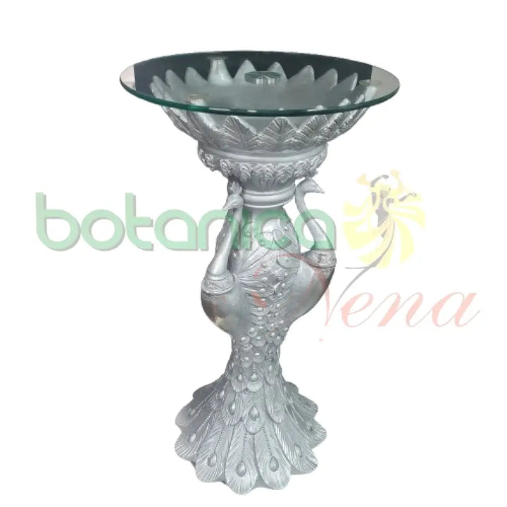 Pedestal / Base 3 Pavos Reales Plateado