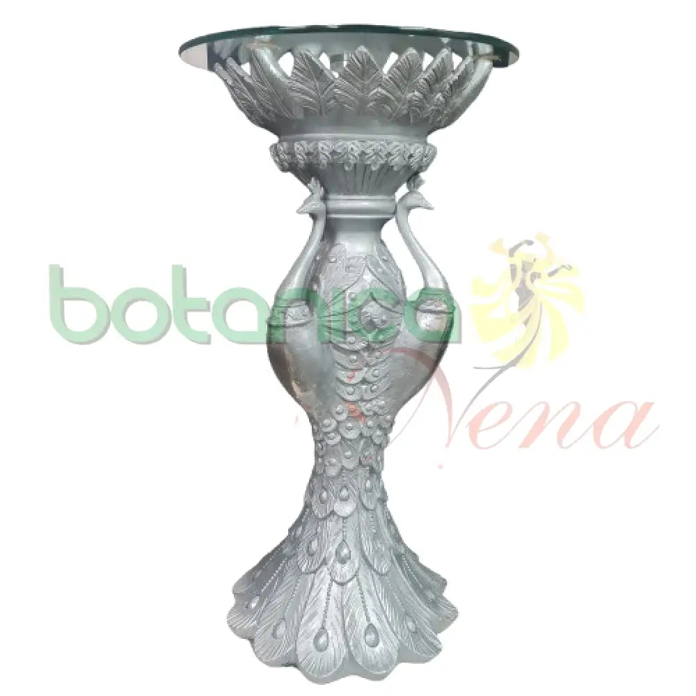 Pedestal / Base 3 Pavos Reales Plateado