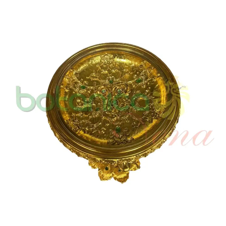 Pedestal/Base De Pavo Real Dorado 35"X16" - Botanica Nena