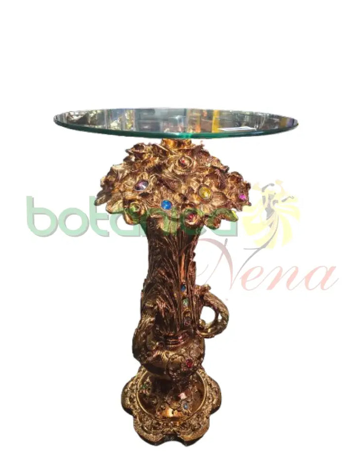 Pedestal Bucaro de Flores Browm