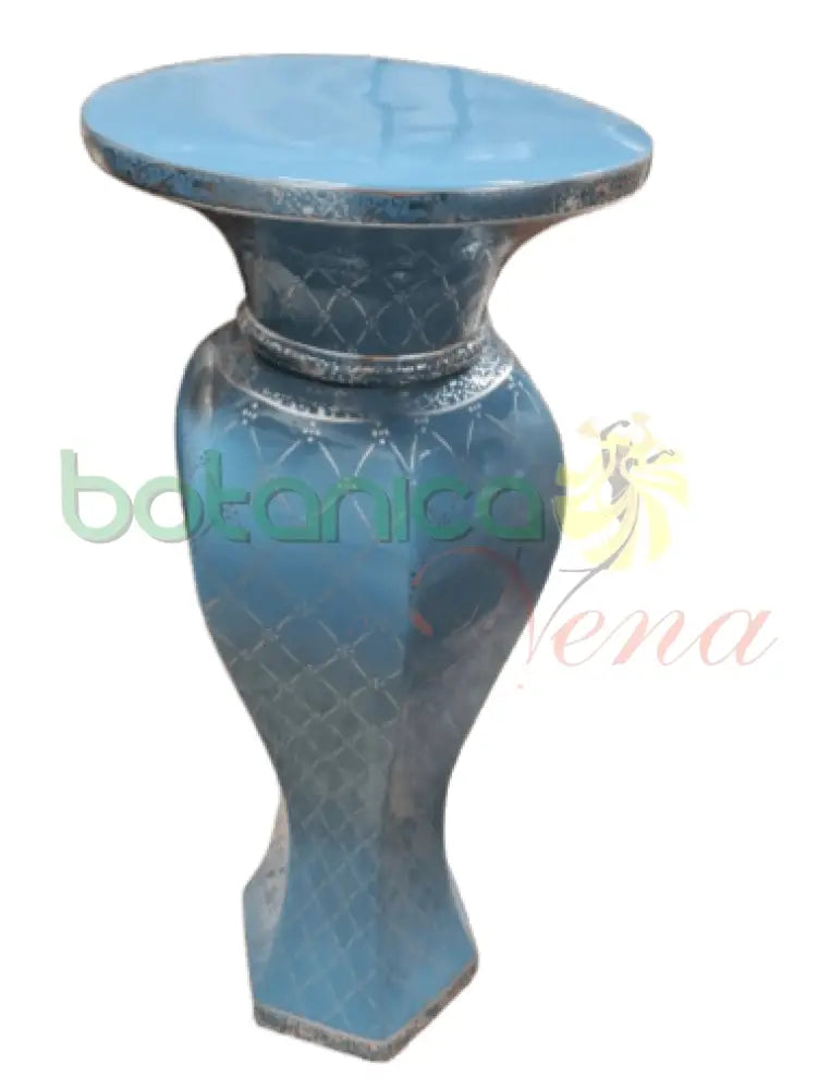 Pedestal Columna Azul Claro Asesu 32"Alto x 8"Ancho - Botanica Nena