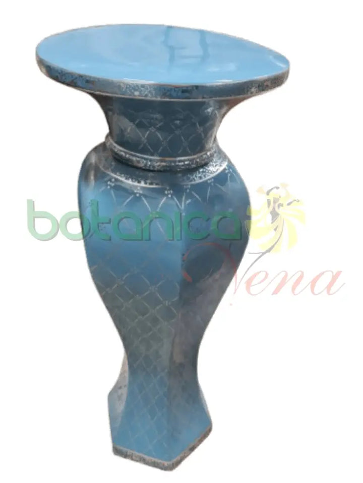 Pedestal Columna Azul Claro Asesu 32"Alto x 8"Ancho - Botanica Nena