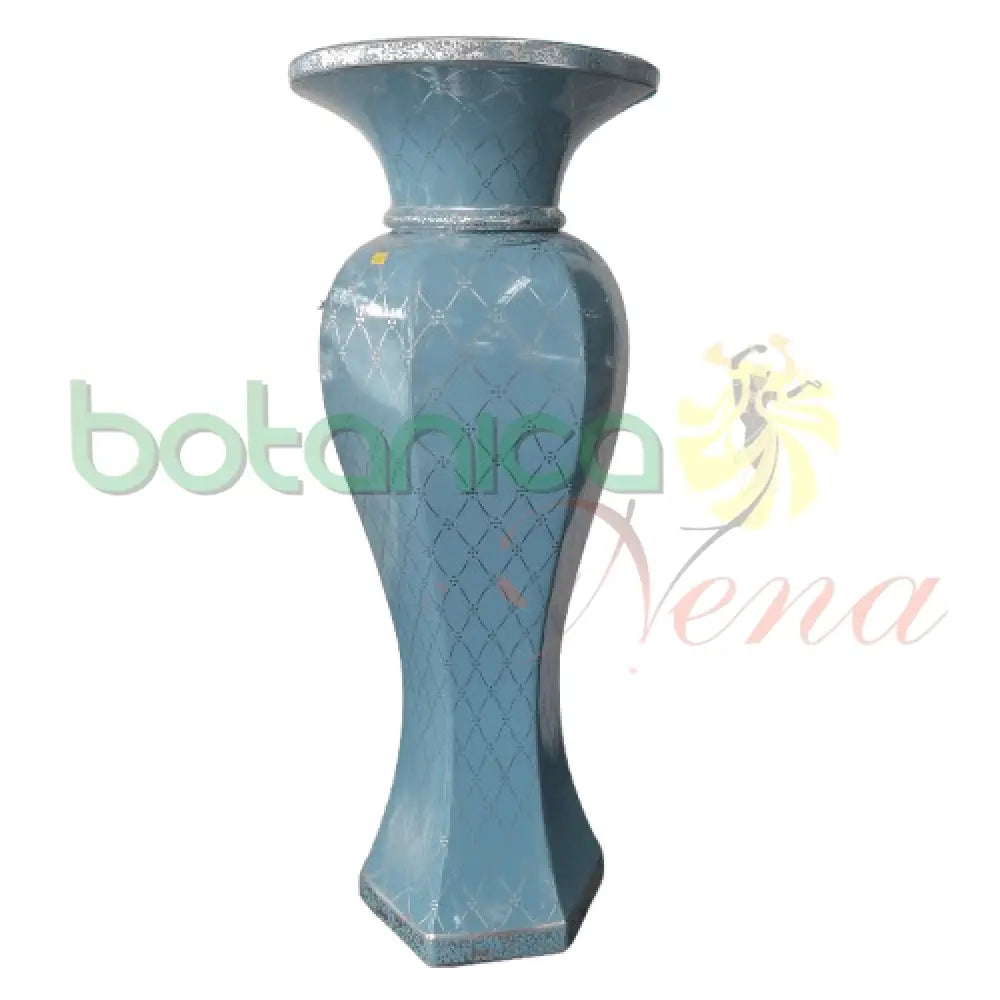 Pedestal Columna Azul Claro Asesu 32"Alto x 8"Ancho - Botanica Nena