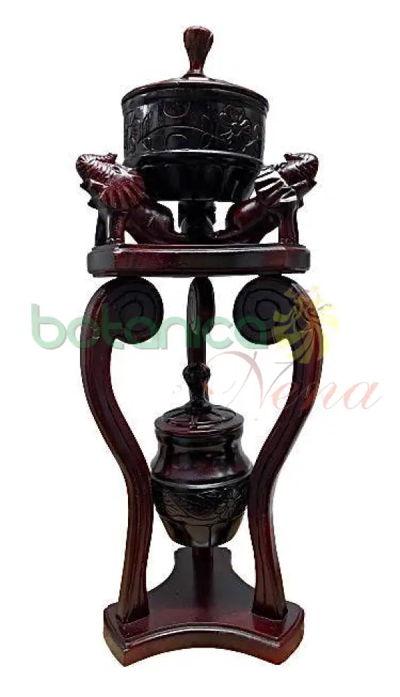 Pedestal Con Ikofa - Orula -Lebrillo Agayu 31"X13" - Botanica Nena