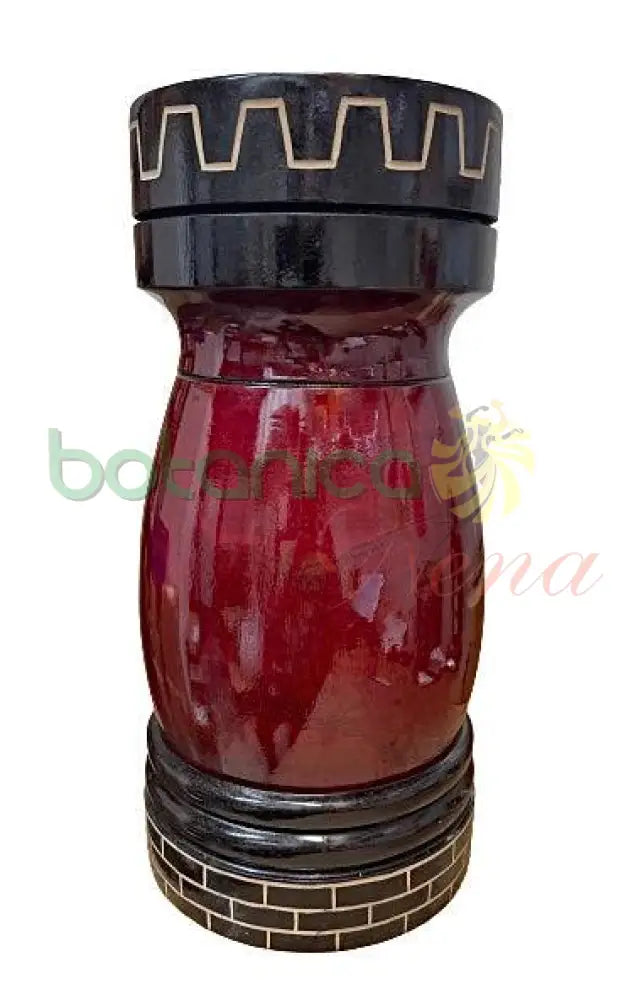 Pilón Tallado De Torre Castillo - Shango De Dos Tonos 20"X9" - Botanica Nena