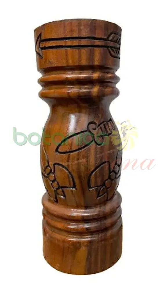 Pilón De Madera Tallado Shango 25"X9" - Botanica Nena