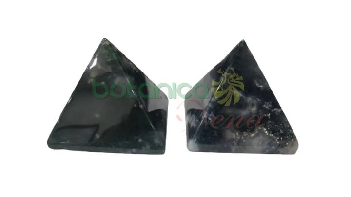 Piramide en cuarzos 2’’H x 2’’W Agata verde Musgo