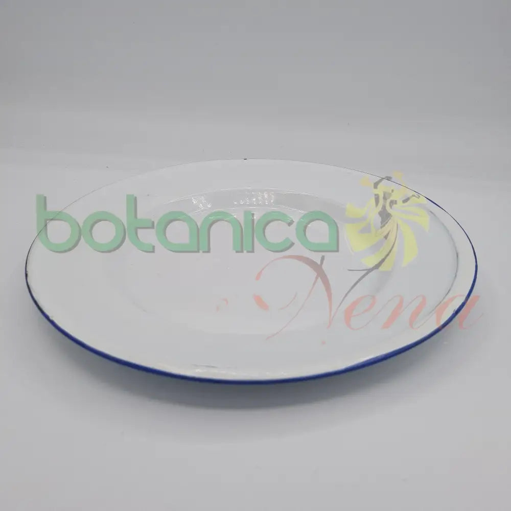Plato llano de metal 9"Ancho x1.5"Ancho - Botanica Nena