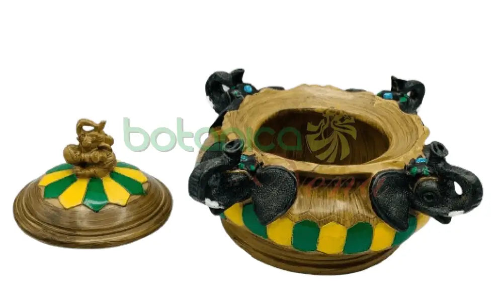 Polvera / Ikofa Orula 8"X6" Elefantes pequeñas - Botanica Nena