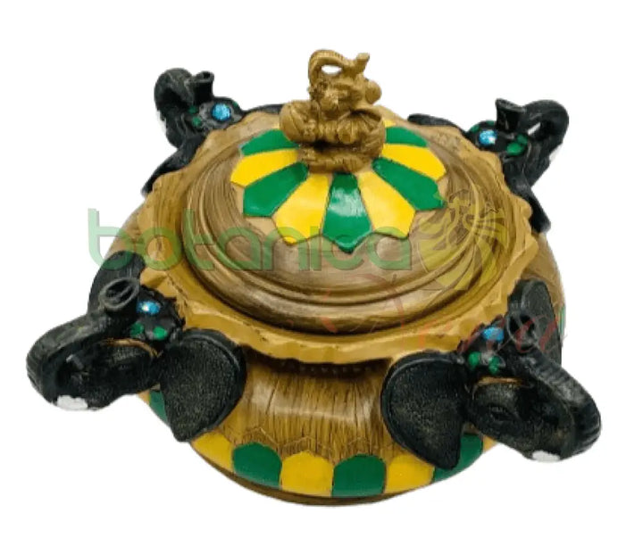 Polvera / Ikofa Orula 8"X6" Elefantes pequeñas - Botanica Nena