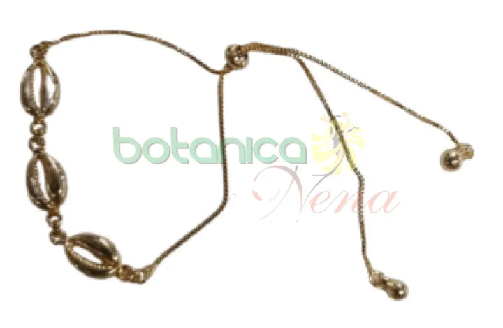 Pulsera de 3 caracoles en baño de oro o de plata - Botanica Nena