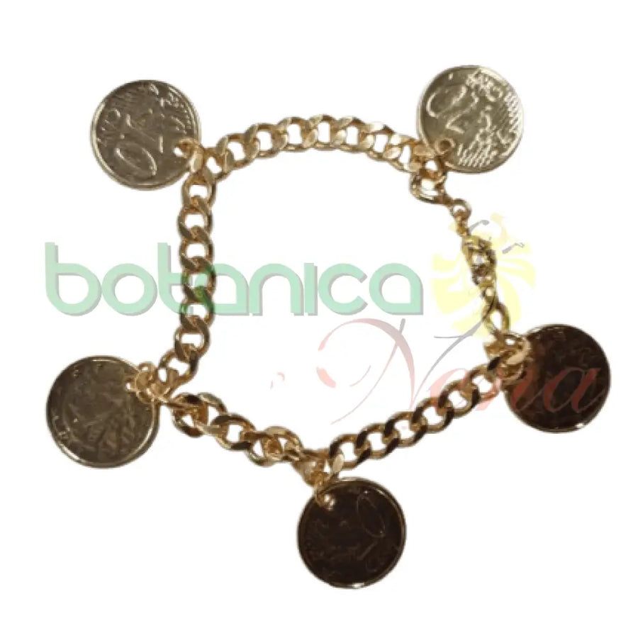 Pulso 5 monedas baño de oro - Botanica Nena