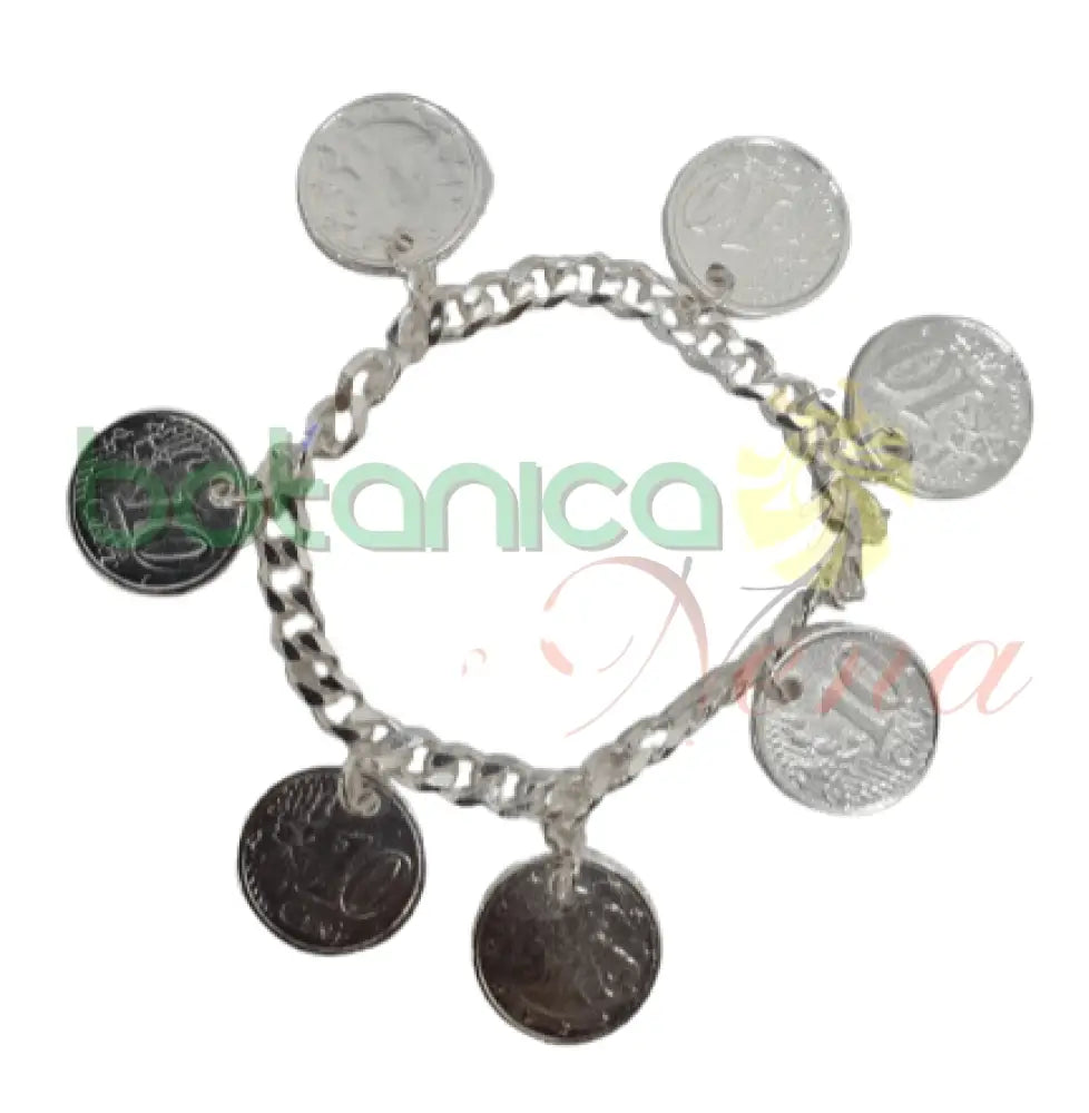 Pulso 7 monedas baño Plata - Botanica Nena