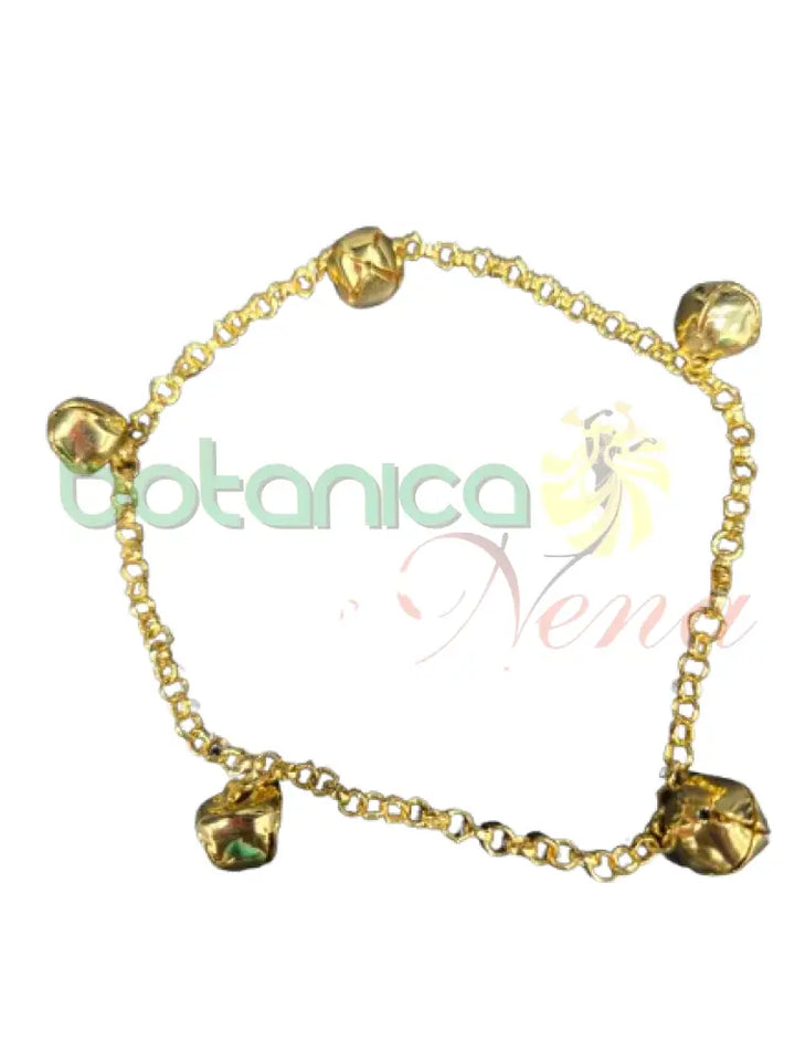 Pulso Cascabeles tobillo y mano Baño de Oro de 14k 5 Cascabeles