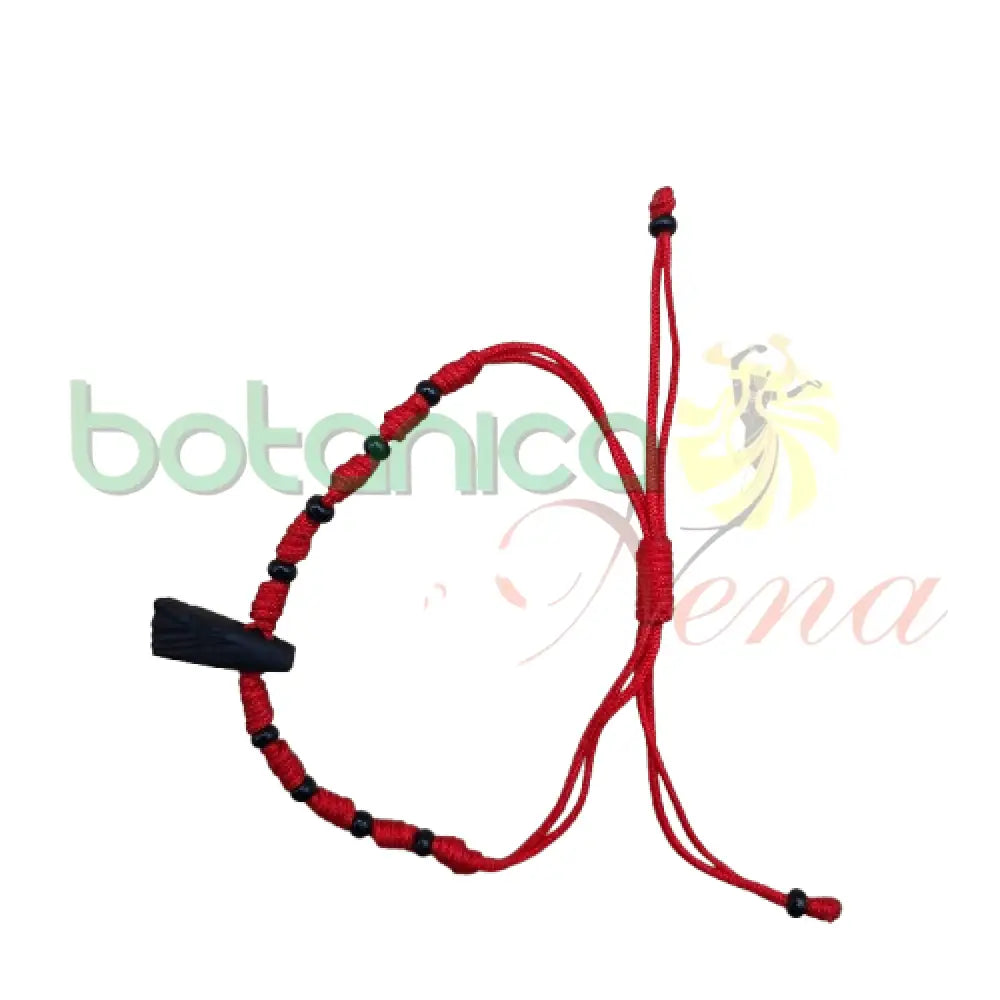 Pulso Hilo rojo / Manita azabache y nudo franciscano graduable para bebe - Botanica Nena