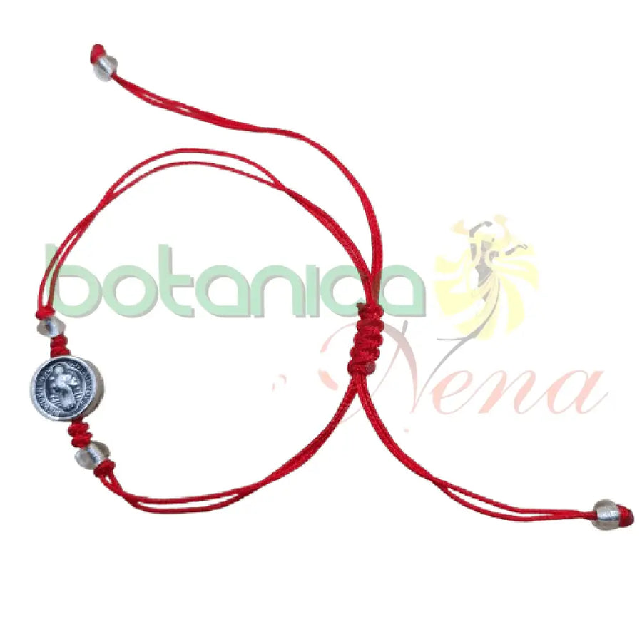 Pulso Hilo Rojo / Medalla San Benito graduable - Botanica Nena