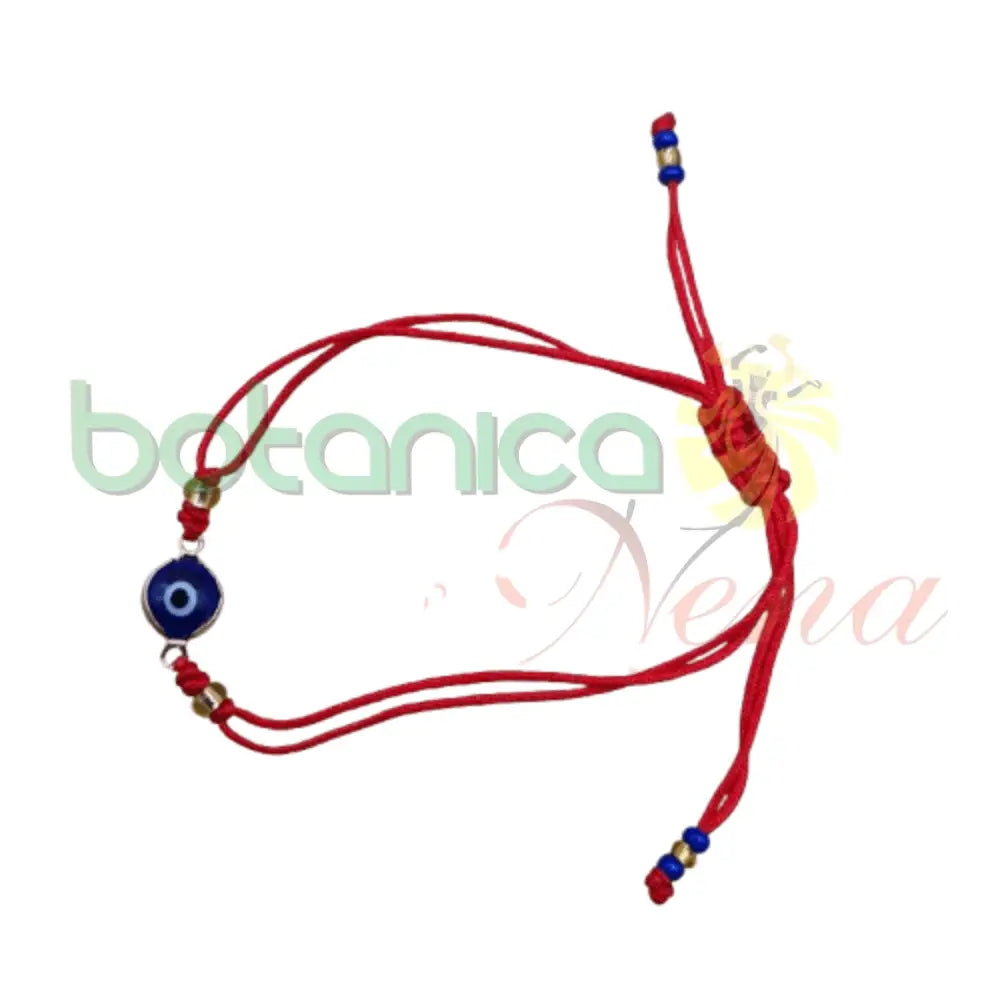 Pulso Hilo rojo / Ojo turco Azul graduable - Botanica Nena