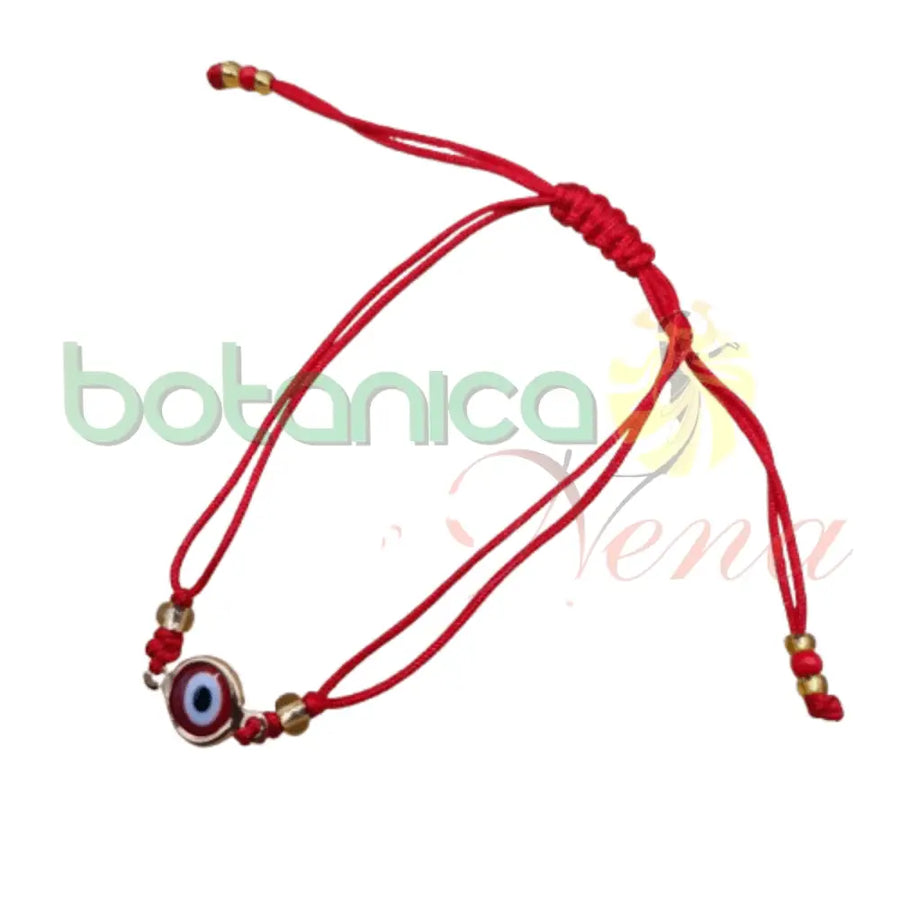 Pulso Hilo rojo / Ojo turco rojo graduable - Botanica Nena