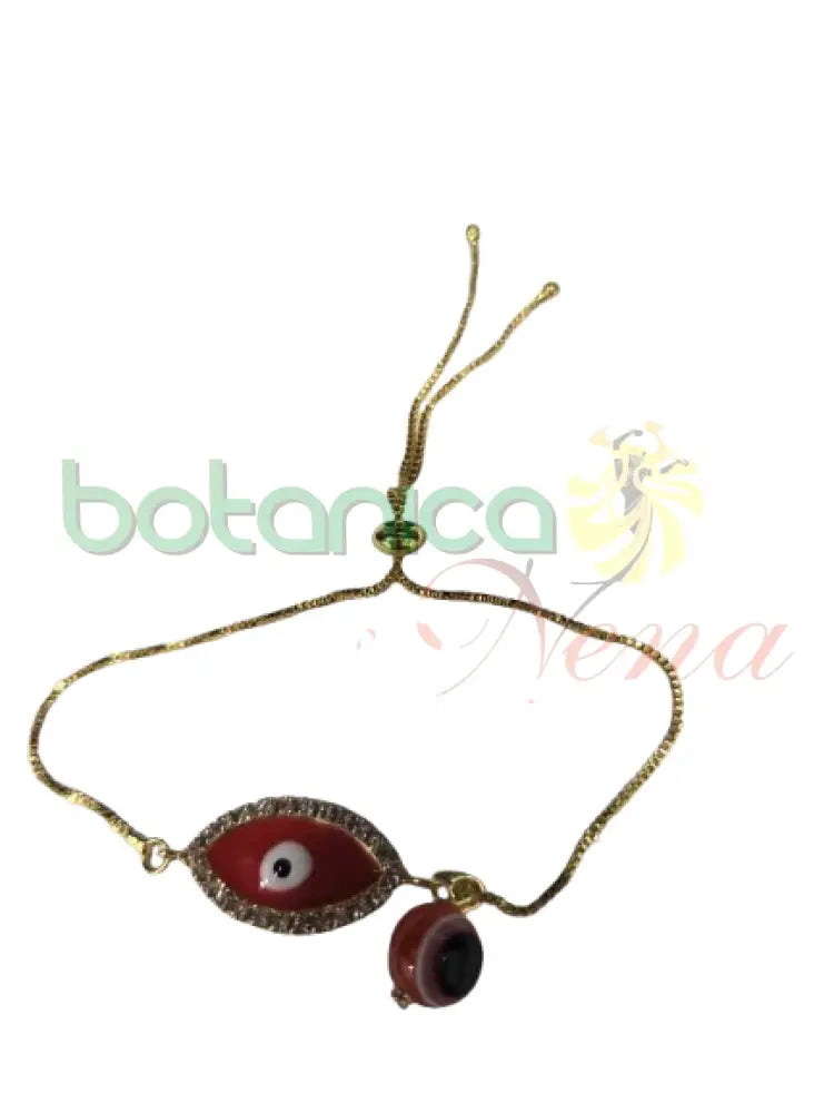 Pulso Ojo Egypcio baño de oro o de Plata Baño de Oro ojo rojo