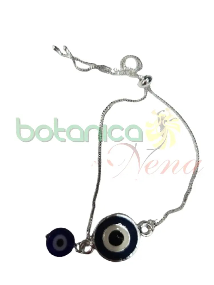Pulso Ojo Turco baño de oro o de Plata Baño de Plata ojo Azul