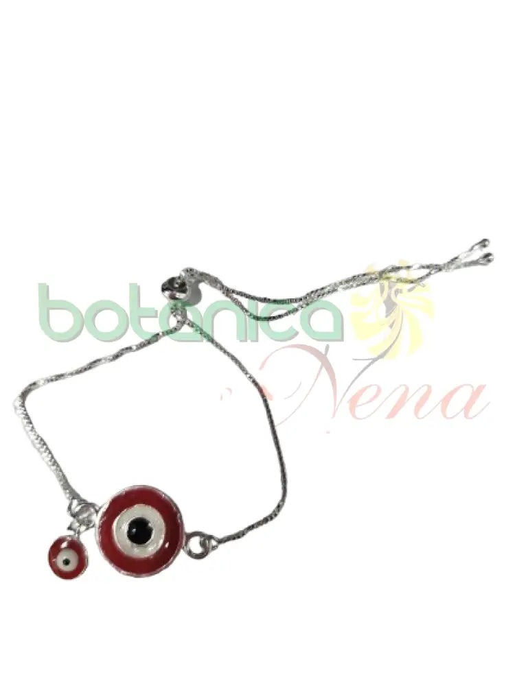 Pulso Ojo Turco baño de oro o de Plata Baño de plata ojo Rojo