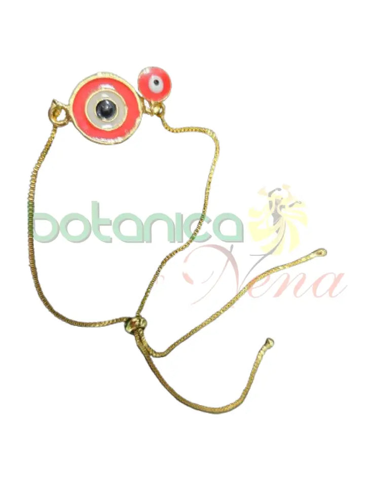Pulso Ojo Turco baño de oro o de Plata Baño de Oro ojo rojo