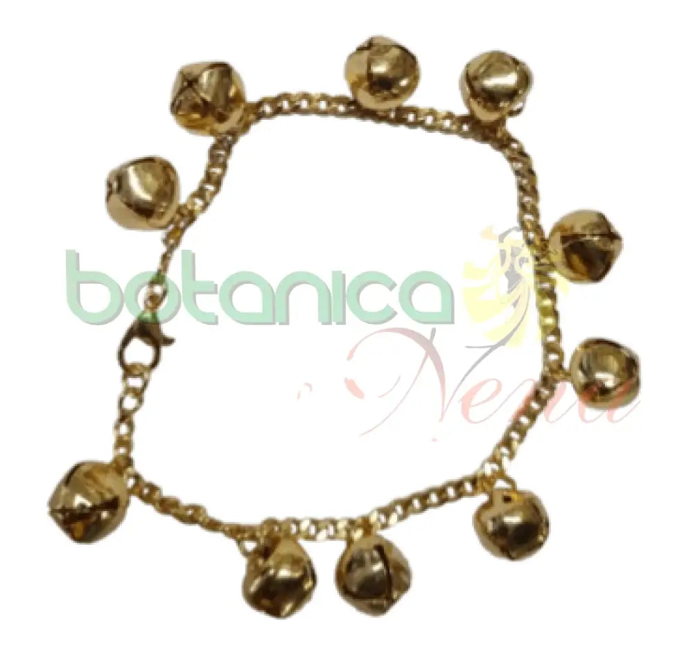 Cascabeles Pulsera de tobillo  Baño de Oro de 14 - Botanica Nena