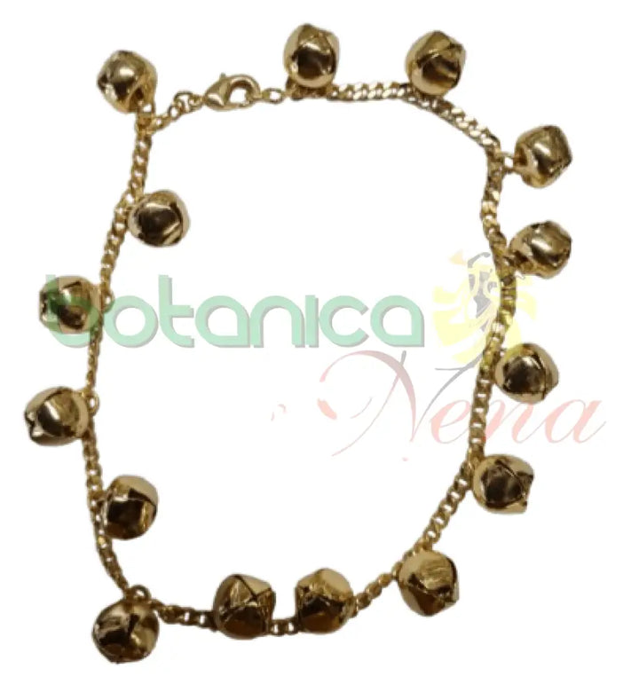 Cascabeles Pulsera de tobillo  Baño de Oro de 14 - Botanica Nena
